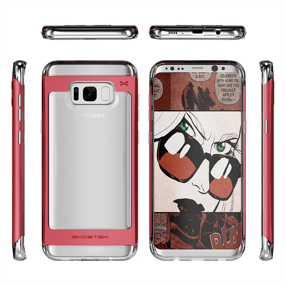 Galaxy S8 Plus Case, Ghostek 2.0 Red Series Case, Aluminum Frame