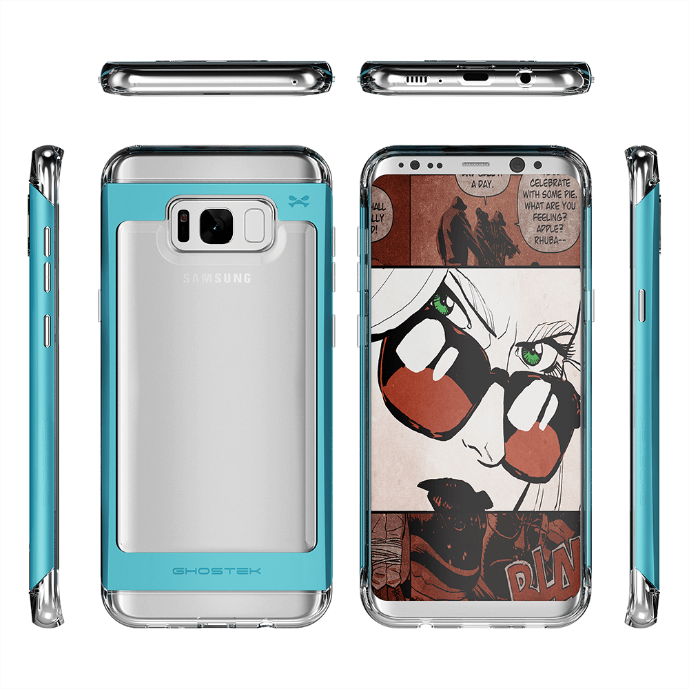 Galaxy S8 Case, Ghostek 2.0 TEAL, w/Screen Protector Aluminum Frame