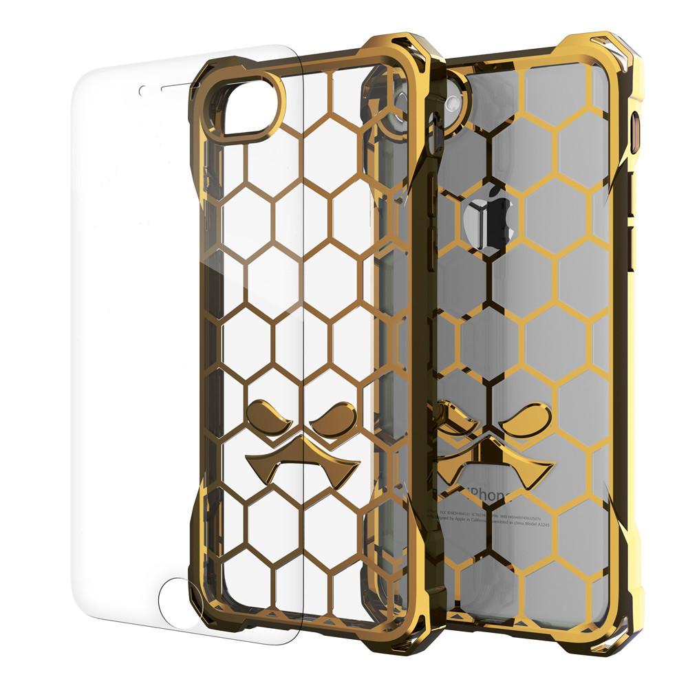 iPhone 7 Case, Ghostek® Covert Gold Series for Apple iPhone 7 Premium Impact Protective Armor Case Cover | Clear TPU | Lifetime Warranty Exchange | Explosion-Proof Screen Protector | Ultra Fit (Gold)