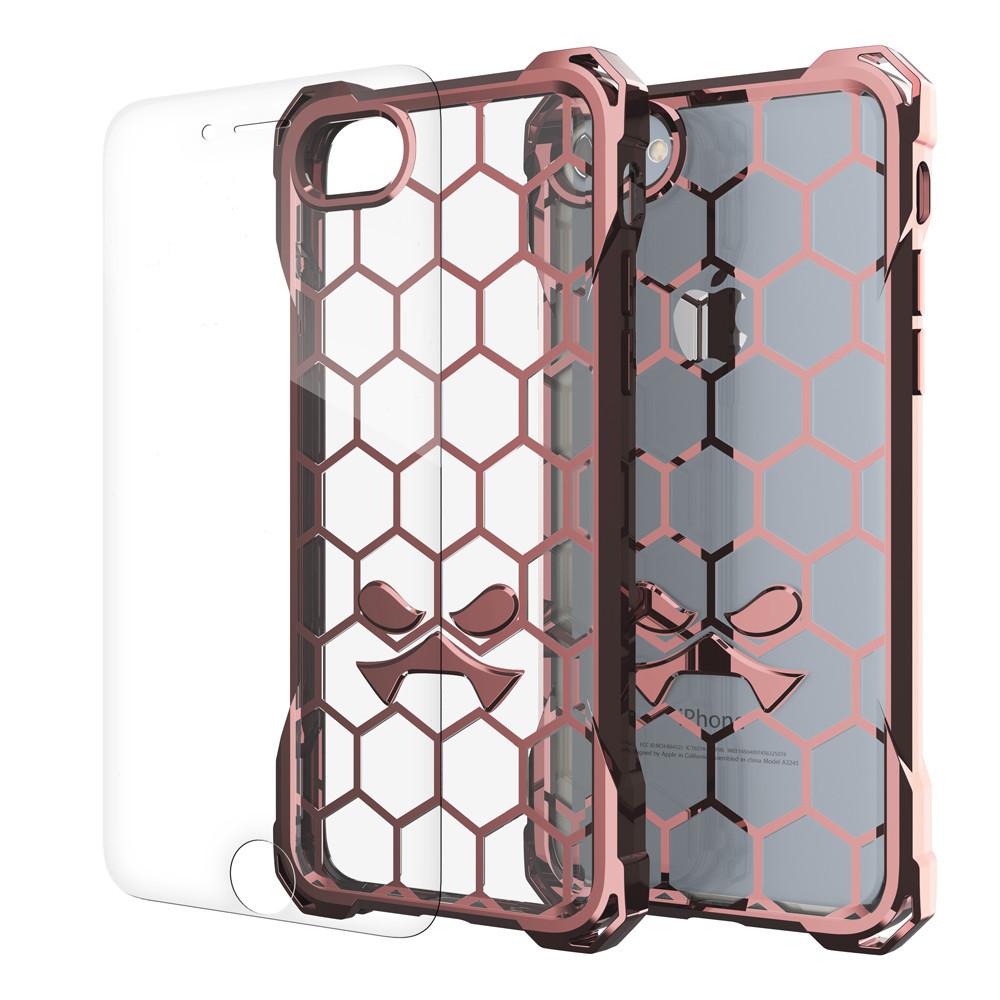 iPhone 7 Case, Ghostek® Covert Rose Pink Series for Apple iPhone 7 Premium Impact Protective Armor Case Cover | Clear TPU | Lifetime Warranty Exchange | Explosion-Proof Screen Protector | Ultra Fit (Rose Pink)