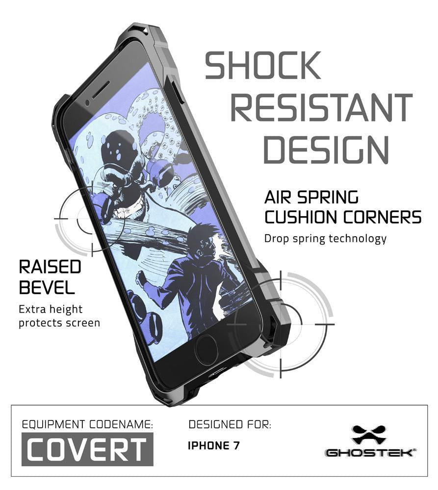 iPhone 8+ Plus Case, Ghostek® Covert Space Grey, Premium Impact Armor | Lifetime Warranty Exchange