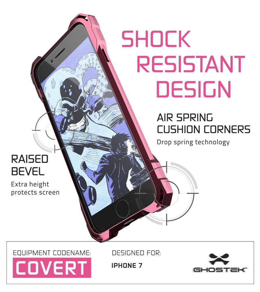 iPhone 7+ Plus Case, Ghostek® Covert Peach, Premium Impact Protective Armor | Warranty
