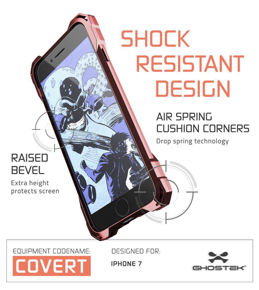 iPhone 8 Case, Ghostek® Covert Rose Pink, Premium Impact Protective Armor | Warranty