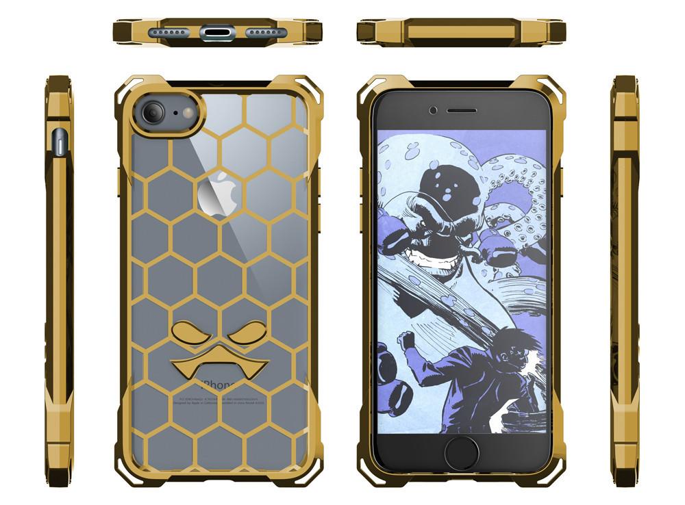 iPhone 7 Case, Ghostek® Covert Gold Series for Apple iPhone 7 Premium Impact Protective Armor Case Cover | Clear TPU | Lifetime Warranty Exchange | Explosion-Proof Screen Protector | Ultra Fit (Gold)