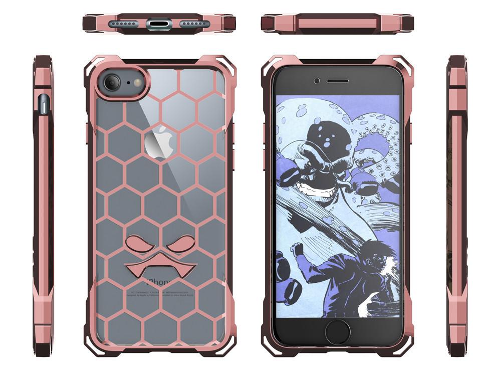 iPhone 7 Plus Case, Ghostek® Covert Rose Pink Series for Apple iPhone 7 Plus Premium Impact Protective Armor Case Cover | Clear TPU | Lifetime Warranty Exchange | Explosion-Proof Screen Protector | Ultra Fit (Rose Pink)