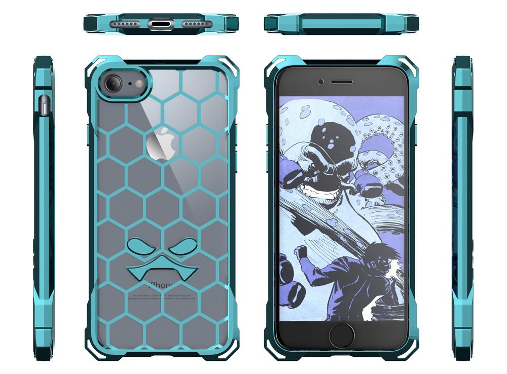 iPhone 7 Case, Ghostek® Covert Teal Series for Apple iPhone 7 Premium Impact Protective Armor Case Cover | Clear TPU | Lifetime Warranty Exchange | Explosion-Proof Screen Protector | Ultra Fit (Teal)