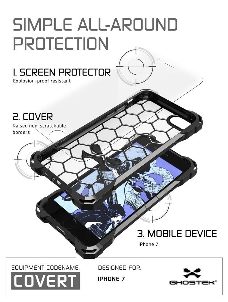 iPhone 7+ Plus Case, Ghostek® Covert Space Grey, Premium Impact Armor | Lifetime Warranty Exchange