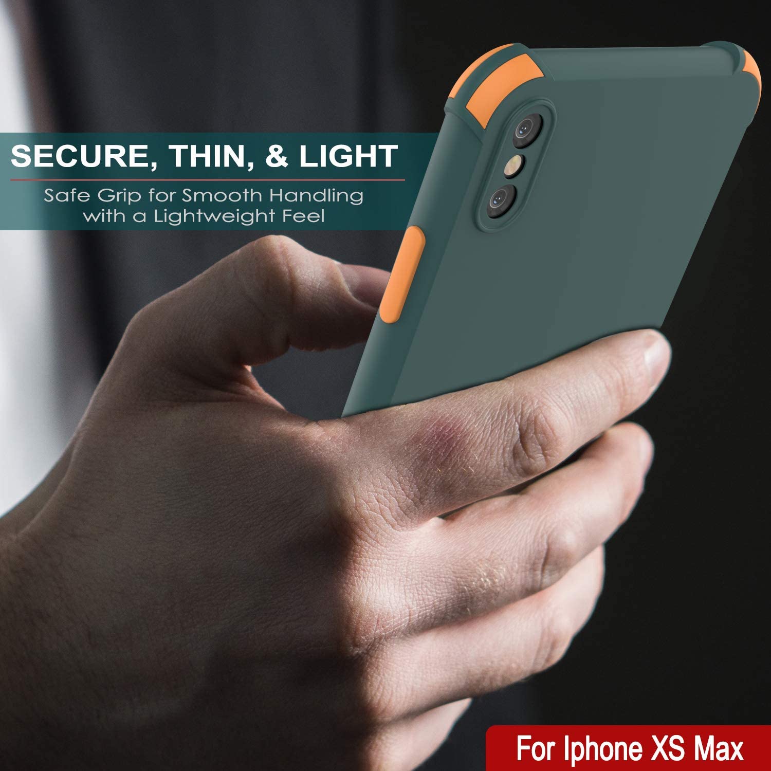 Punkcase Protective & Lightweight TPU Case [Sunshine Series] for iPhone XS Max [Dark Green]