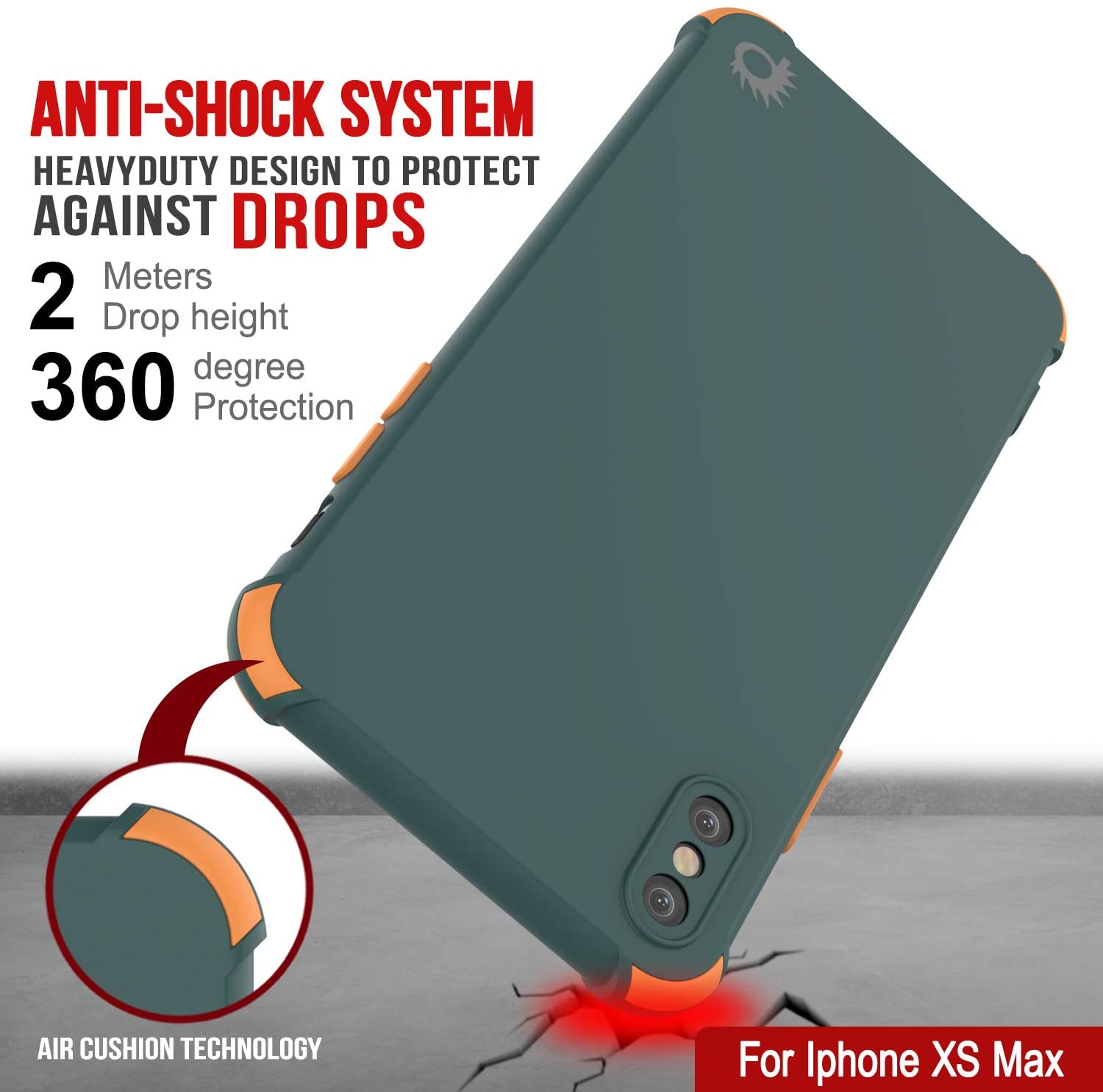 Punkcase Protective & Lightweight TPU Case [Sunshine Series] for iPhone XS Max [Dark Green]
