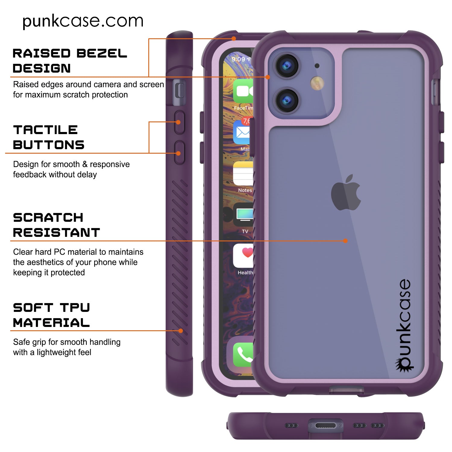 PunkCase iPhone 12 Mini Case, [Spartan Series] Clear Rugged Heavy Duty –  punkcase