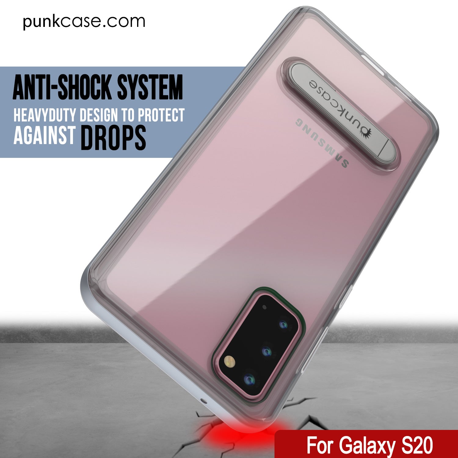 Galaxy S20 Case, PUNKcase [LUCID 3.0 Series] [Slim Fit] Armor Cover w/ Integrated Screen Protector [Silver]