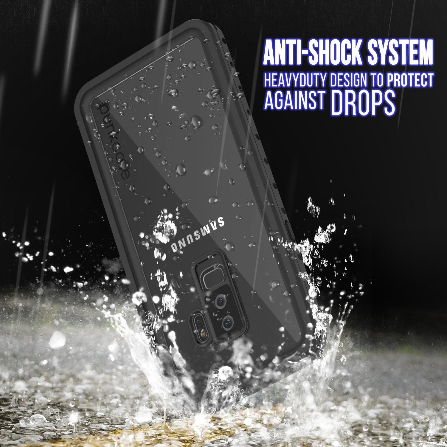 Galaxy S9 Plus Waterproof Case PunkCase StudStar Clear Thin 6.6ft
