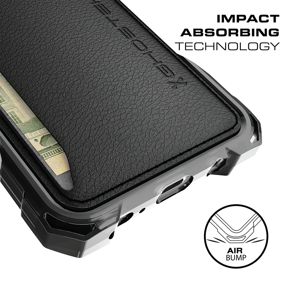 Galaxy S8 Wallet Case, Ghostek Exec Brown Series | Slim Armor Leather Cover