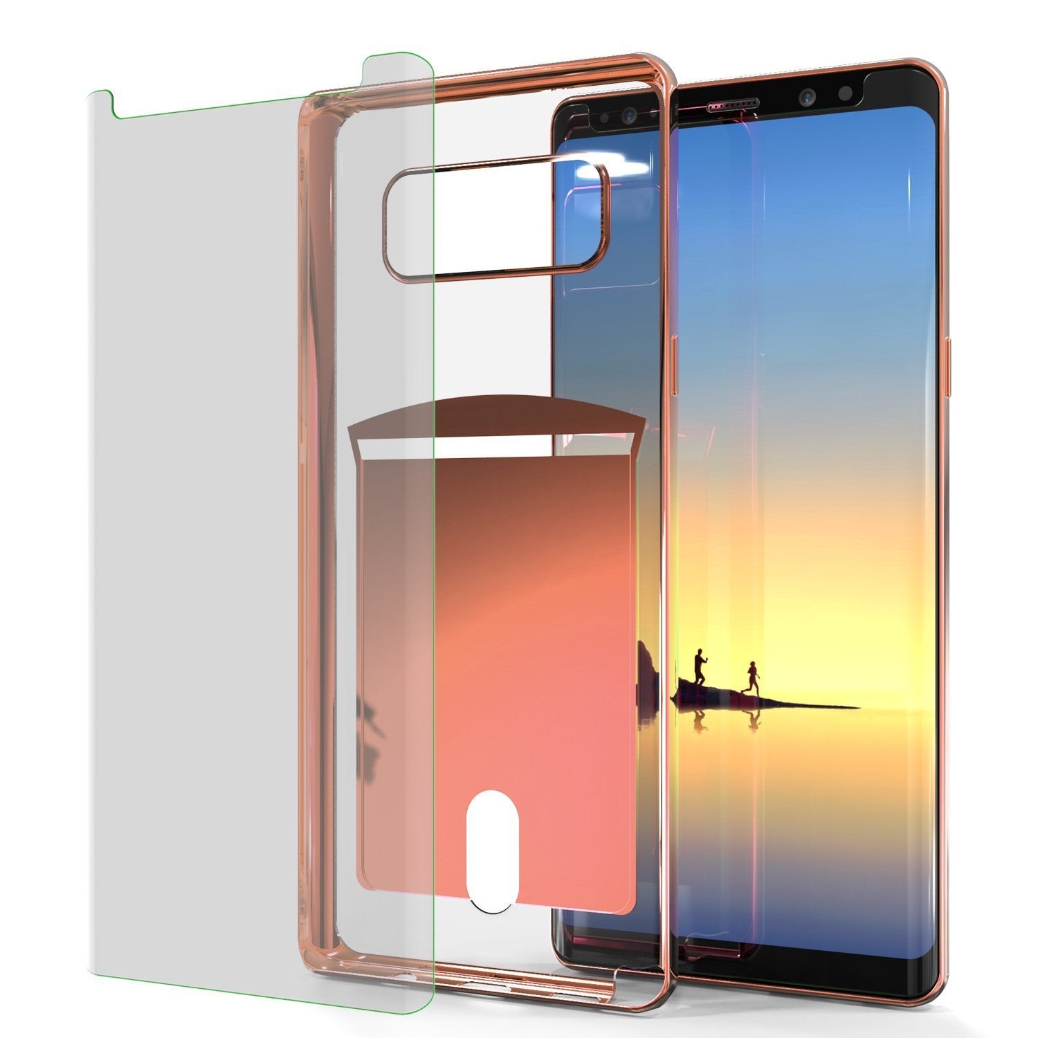 Galaxy Note 8 Case, Punkcase LUCID Rose Gold Series Protector