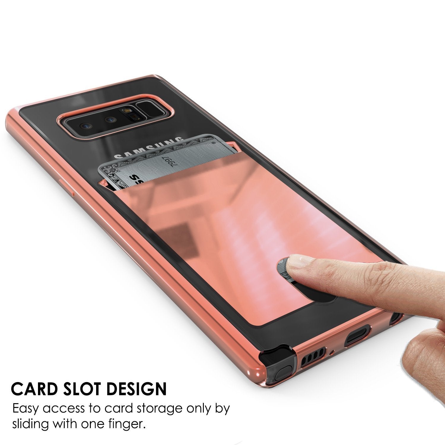 Galaxy Note 8 Case, Punkcase LUCID Rose Gold Series Protector