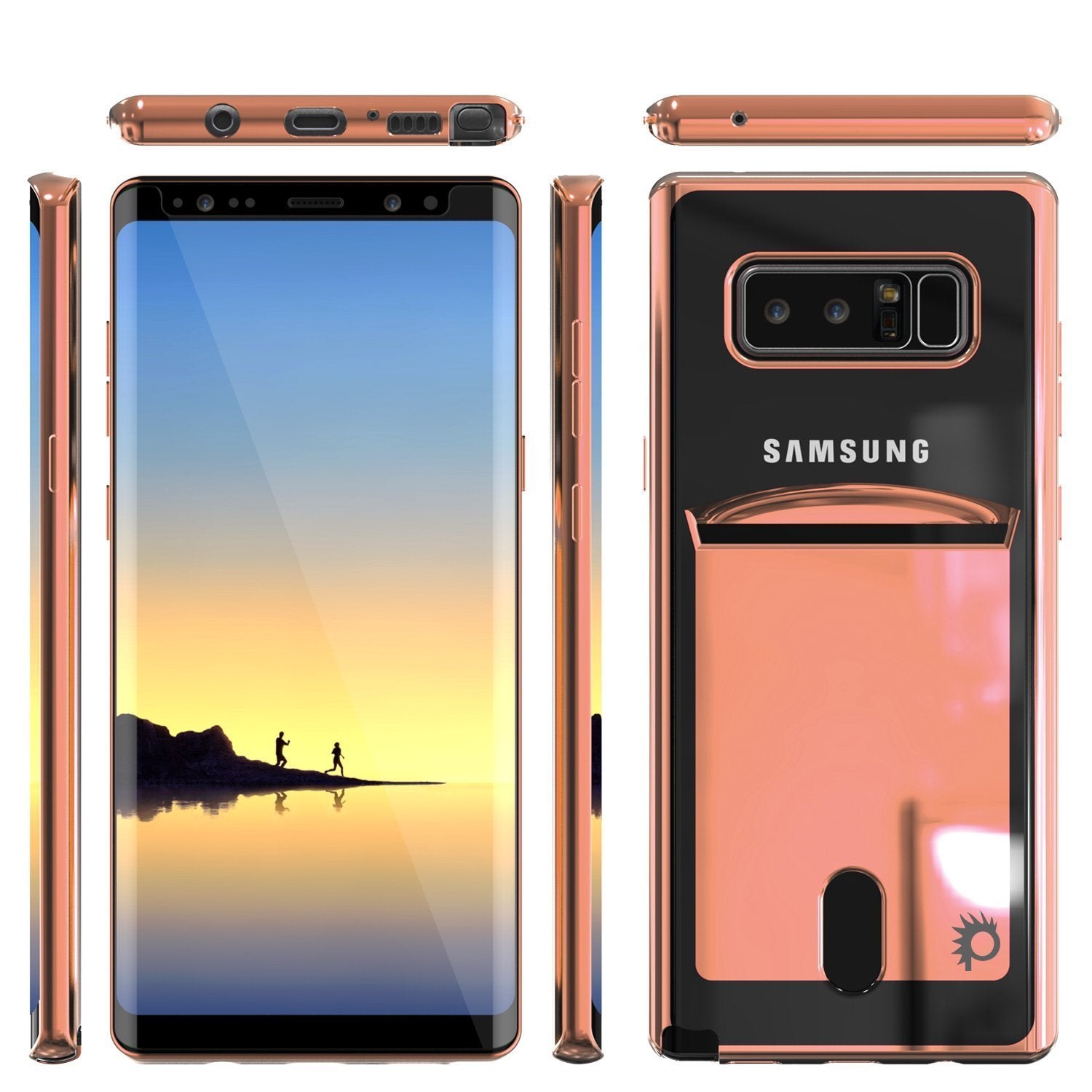 Galaxy Note 8 Case, Punkcase LUCID Rose Gold Series Protector