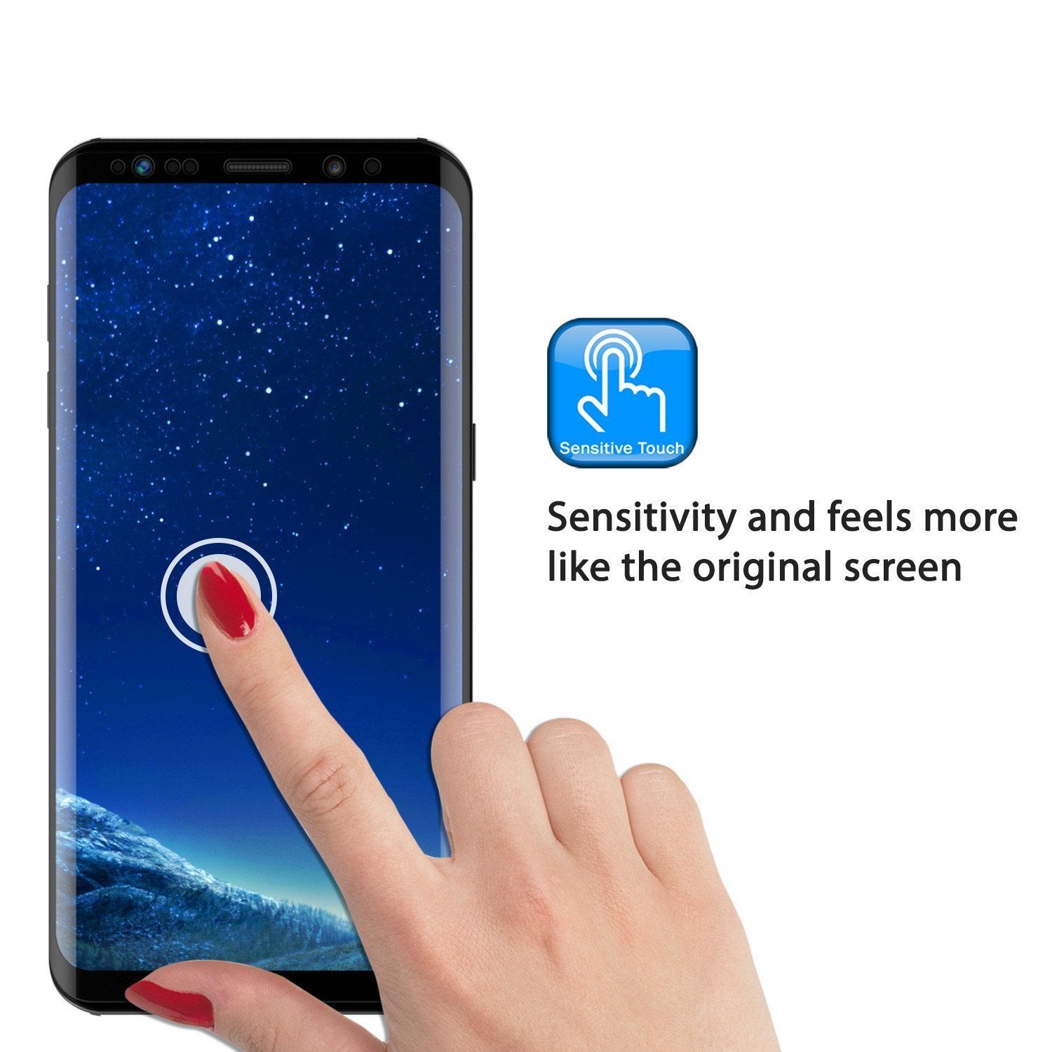 Galaxy S8  Black Punkcase Glass SHIELD Tempered Glass Screen Protector 0.33mm Thick 9H Glass