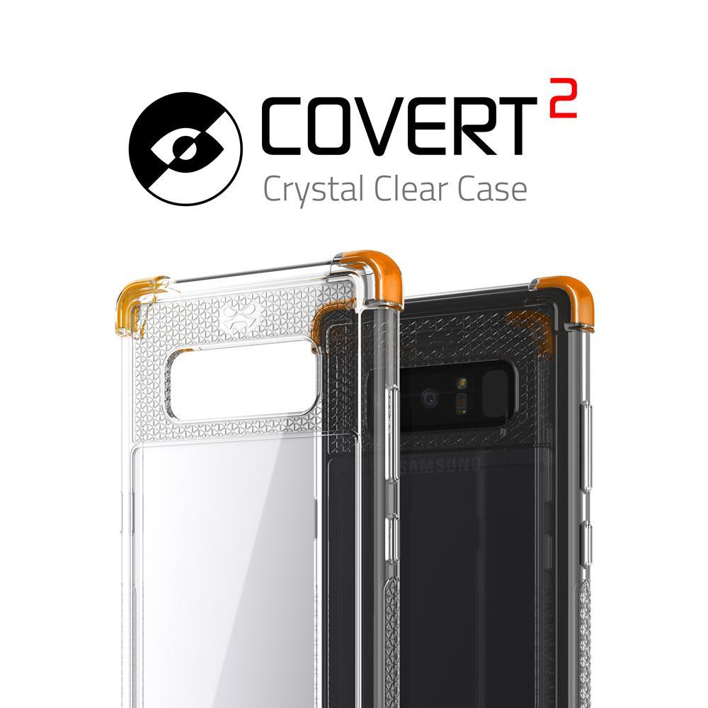 Galaxy Note 8 Punk Case, Ghostek Atomic Slim Shockproof Case, Orange