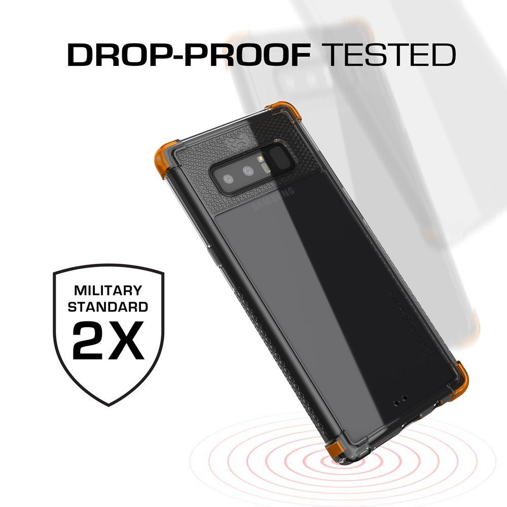 Galaxy Note 8 Punk Case, Ghostek Atomic Slim Shockproof Case, Orange