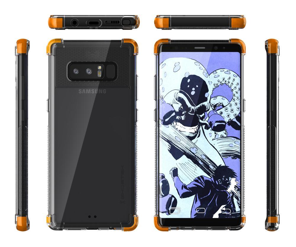 Galaxy Note 8 Punk Case, Ghostek Atomic Slim Shockproof Case, Orange