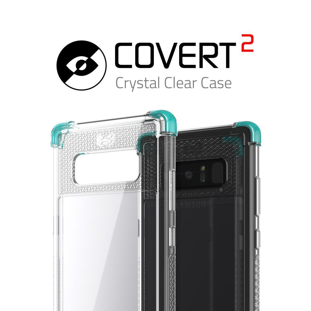 Galaxy Note 8 Case, Ghostek Covert 2 Thin Fit Transparent Case , Teal
