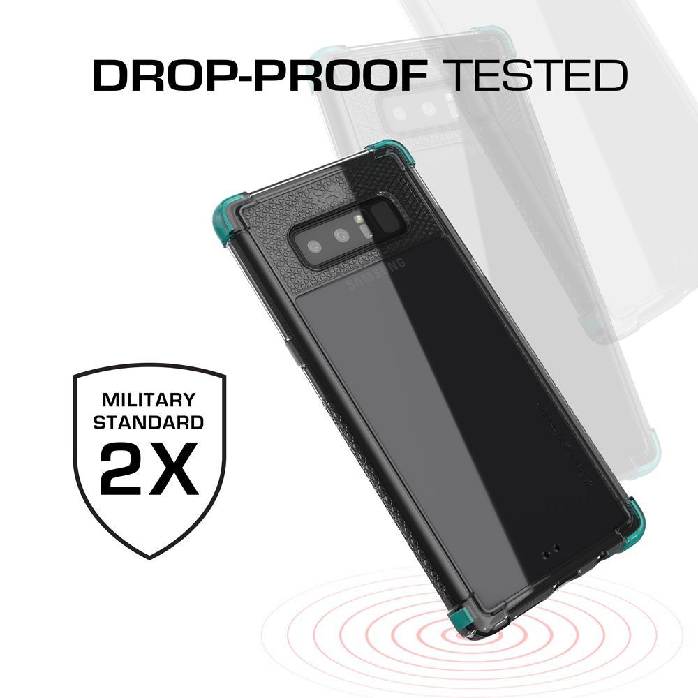 Galaxy Note 8 Case, Ghostek Covert 2 Thin Fit Transparent Case , Teal