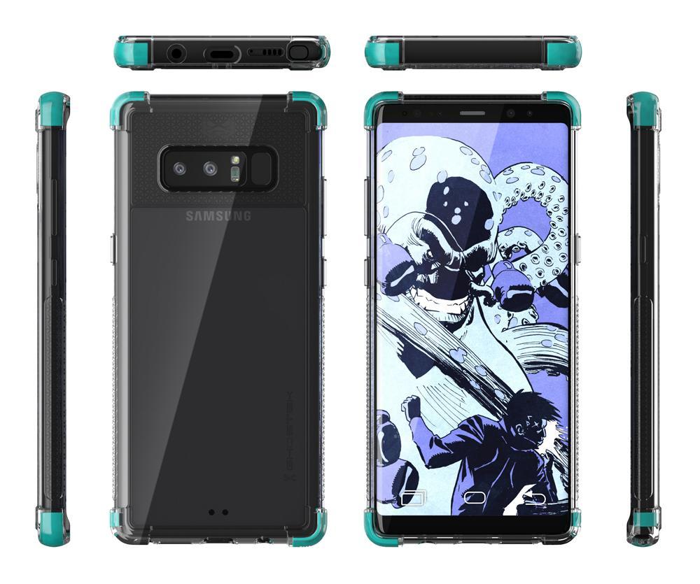 Galaxy Note 8 Case, Ghostek Covert 2 Thin Fit Transparent Case , Teal