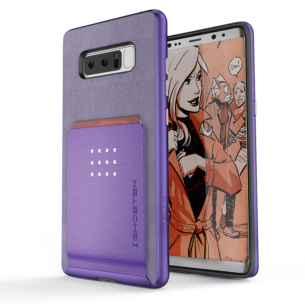 Galaxy Note 8 Case, Ghostek Exec 2 Slim Hybrid Impact Case, Purple