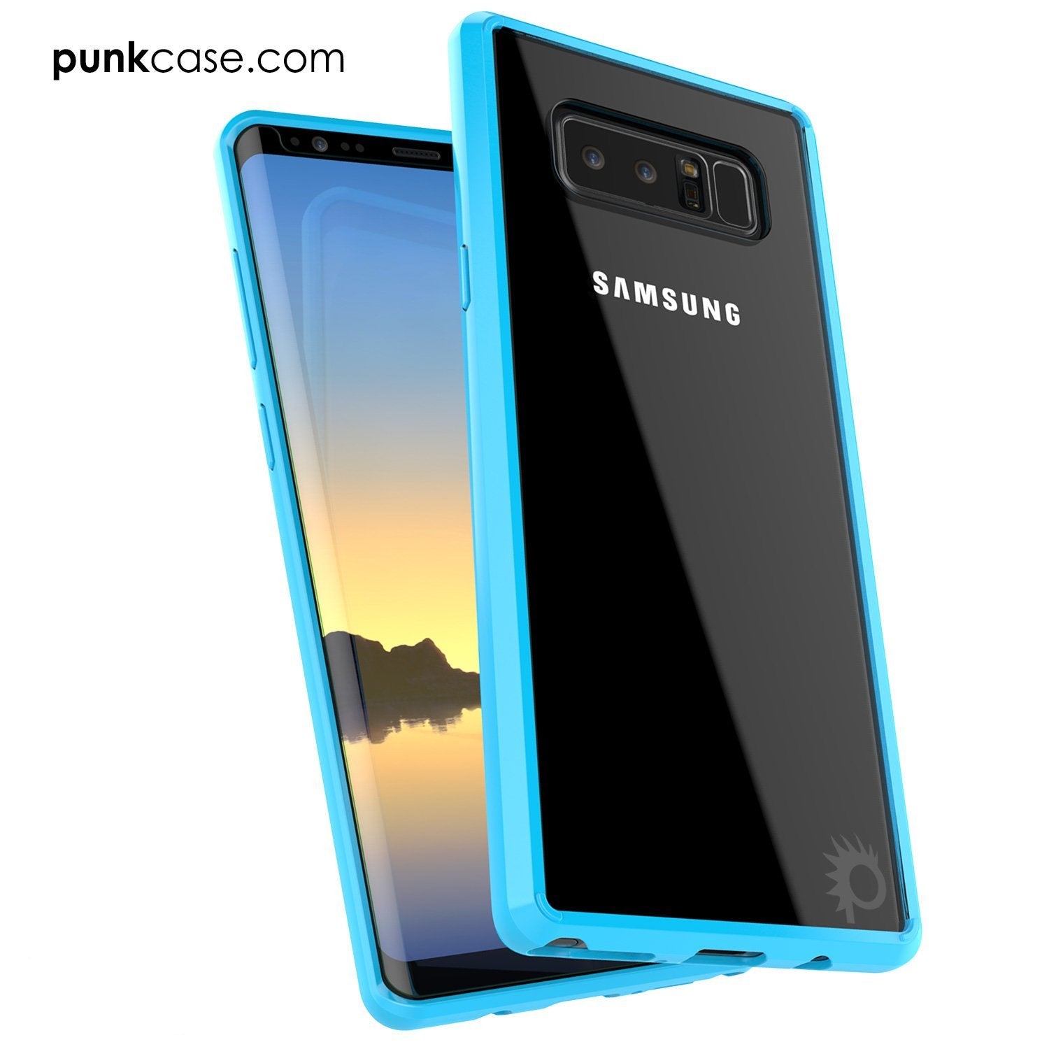 Galaxy Note 8 Punkcase, LUCID 2.0 Series Armor Cover, [Light blue]