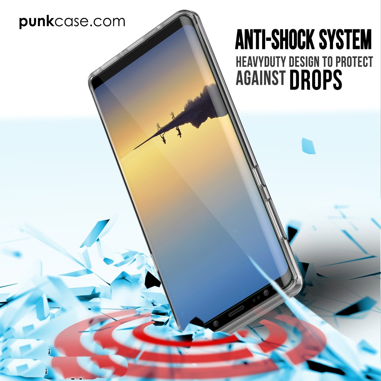 Galaxy Note 8 Punkcase, LUCID 2.0 Series Armor Case Anti-Shock, White