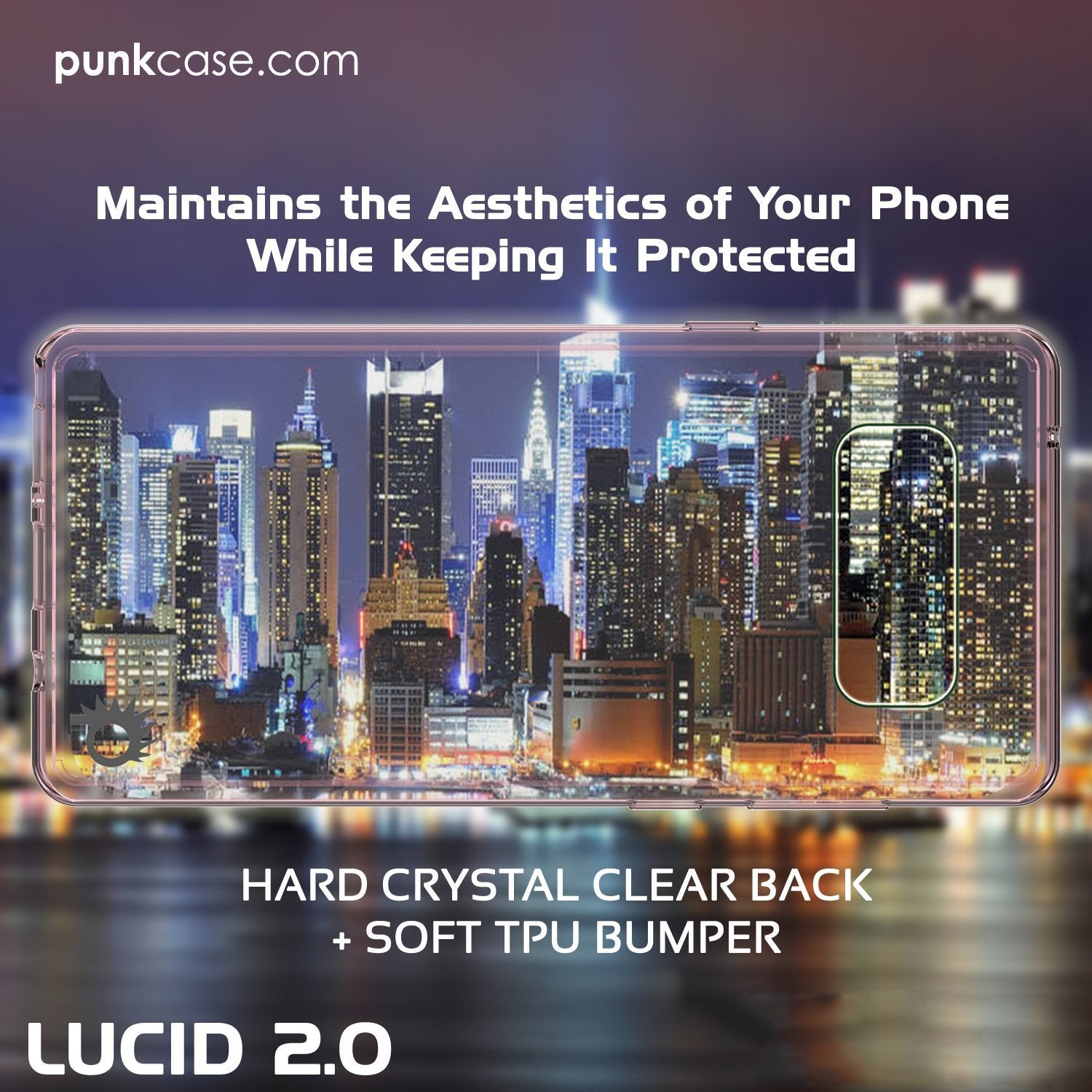 Galaxy Note 8 Punkcase, LUCID 2.0 Series Armor Case, Crystal Pink