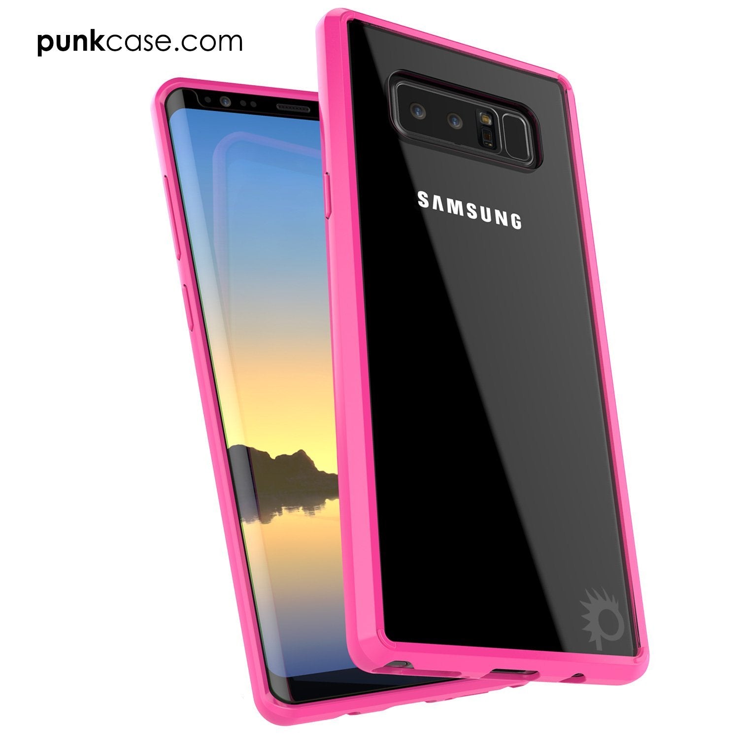 Galaxy Note 8 Punkcase, LUCID 2.0 Series Armor Case Anti-Shock, Pink