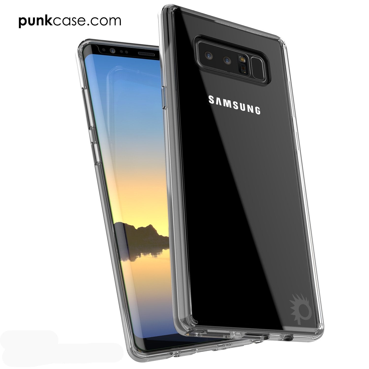 Galaxy Note 8 Punkcase, LUCID 2.0 Series Armor Cover, [Crystal Black]