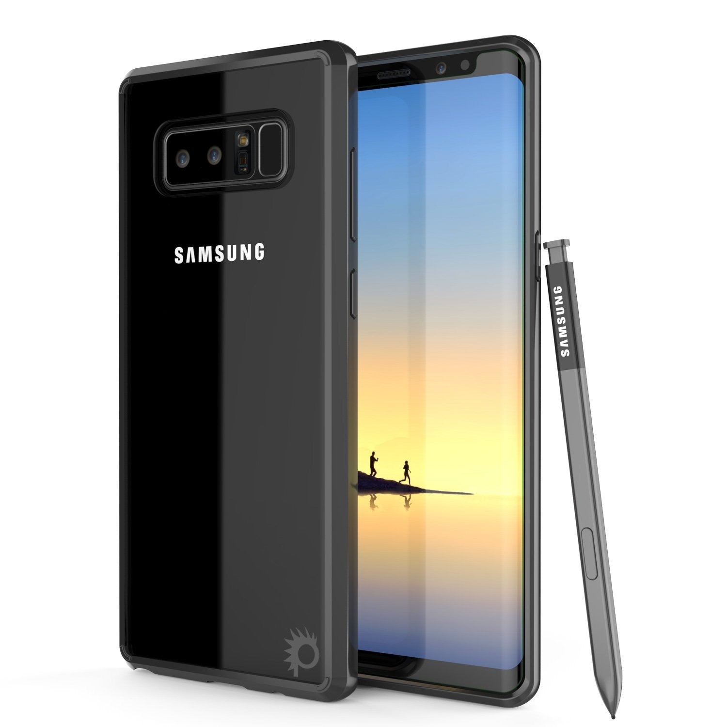 Galaxy Note 8 Punkcase, LUCID 2.0 Series Armor Cover, [Black]