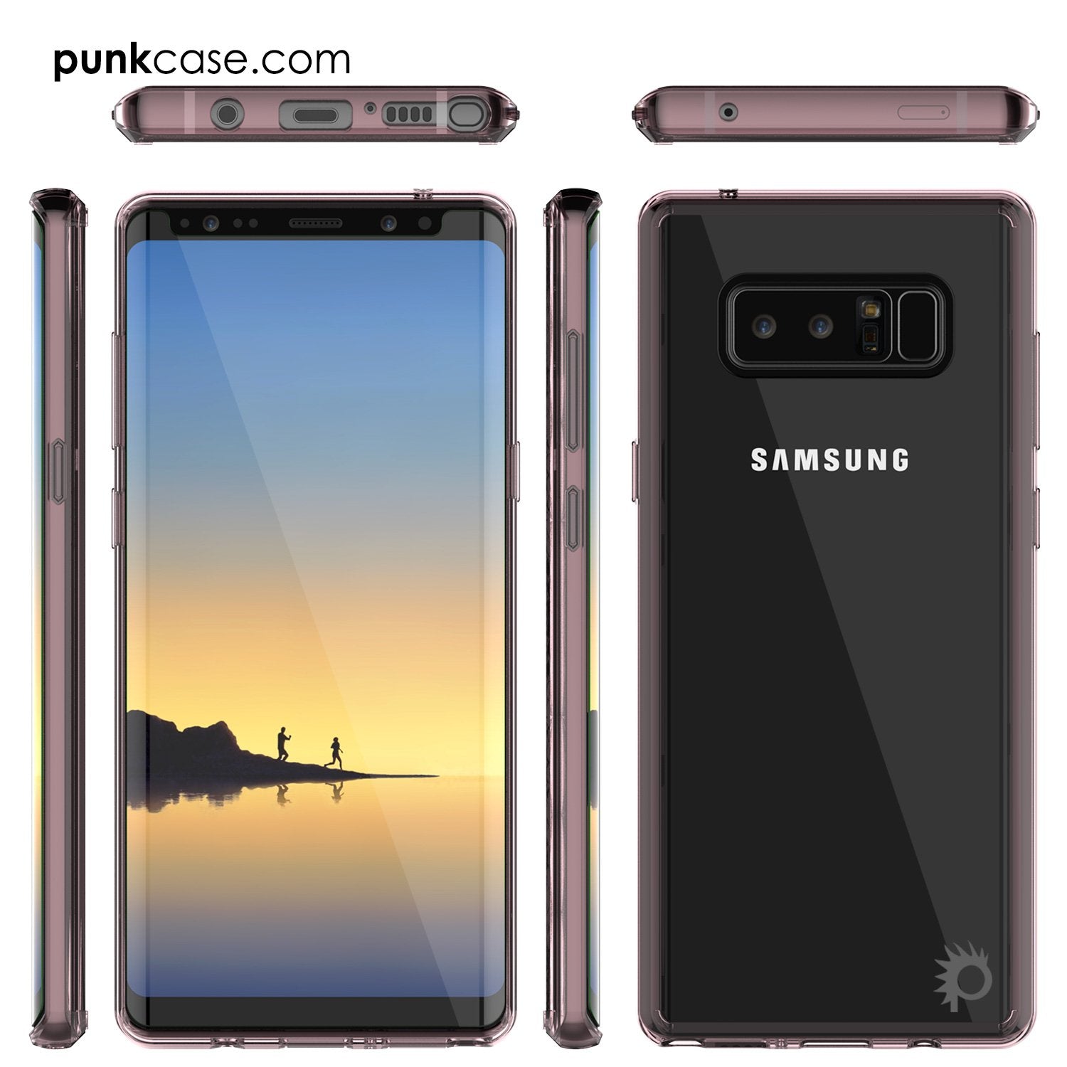 Galaxy Note 8 Punkcase, LUCID 2.0 Series Armor Case, Crystal Pink