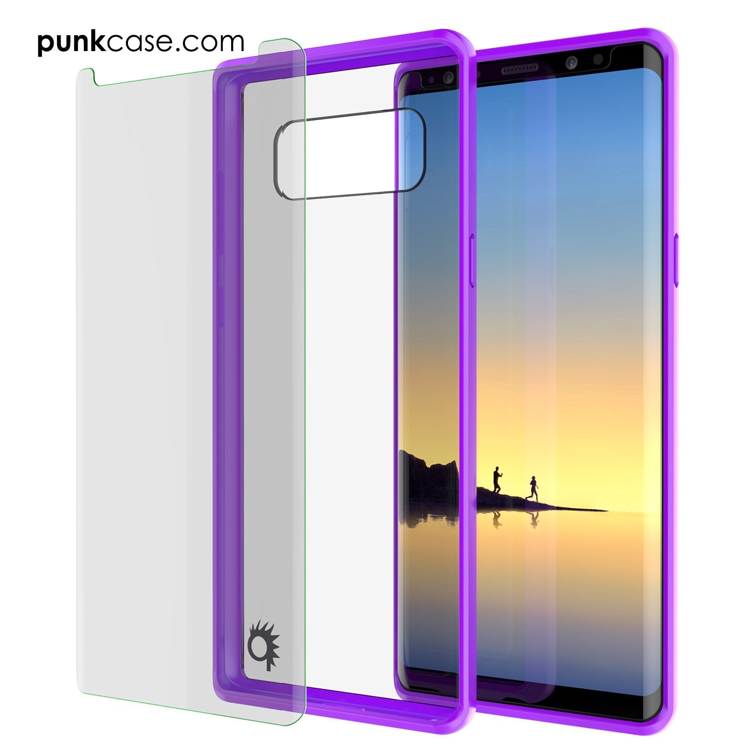Galaxy Note 8 Punkcase, LUCID 2.0 Series Armor Case Anti-Shock, Purple