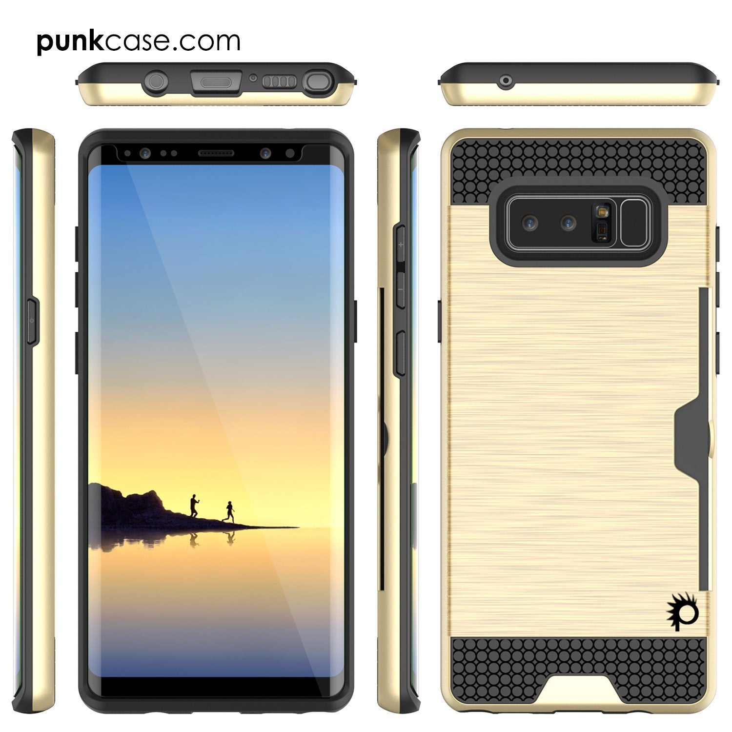 Galaxy Note 8 PunkCase, [SLOT Series] Slim Fit Cover [Gold]