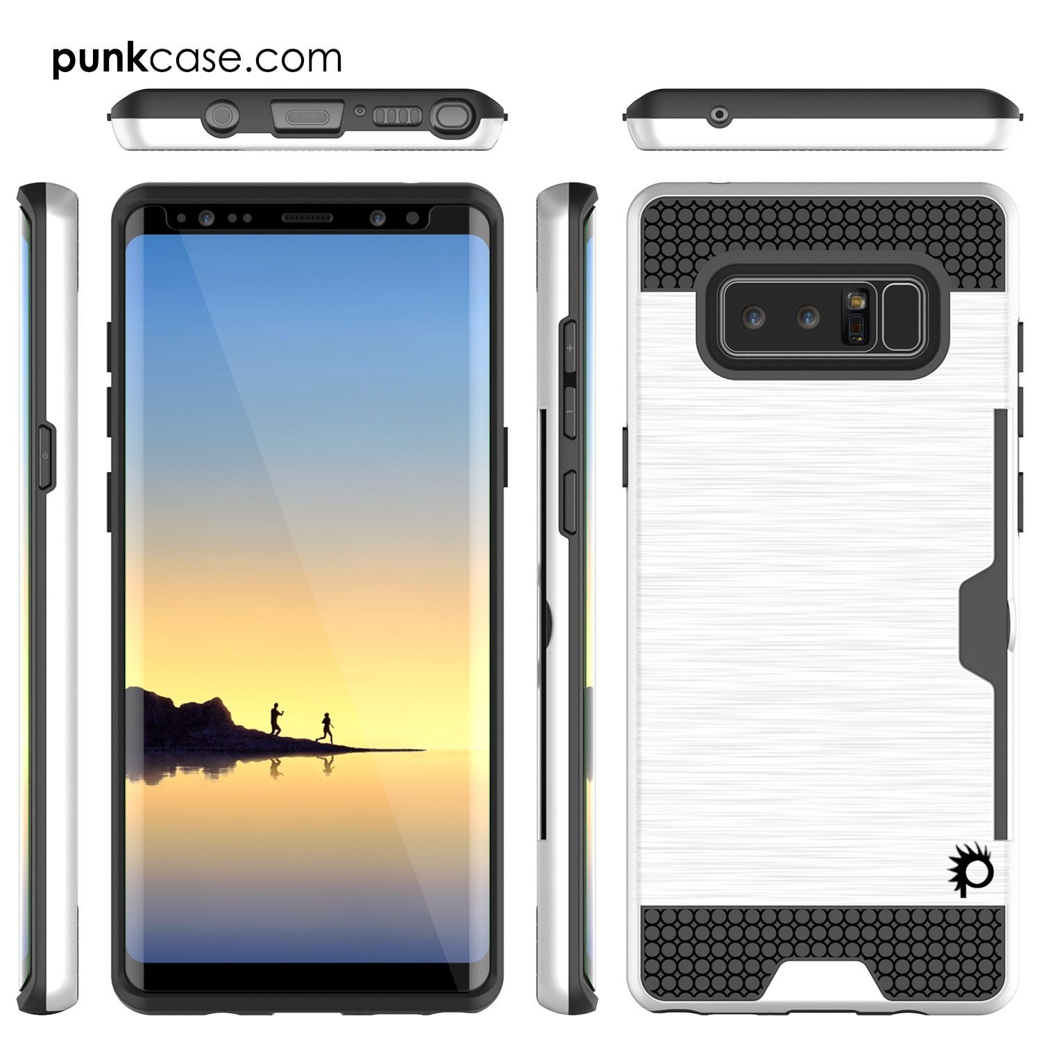 Galaxy Note 8 PunkCase, [SLOT Series] Slim Fit Cover [White]
