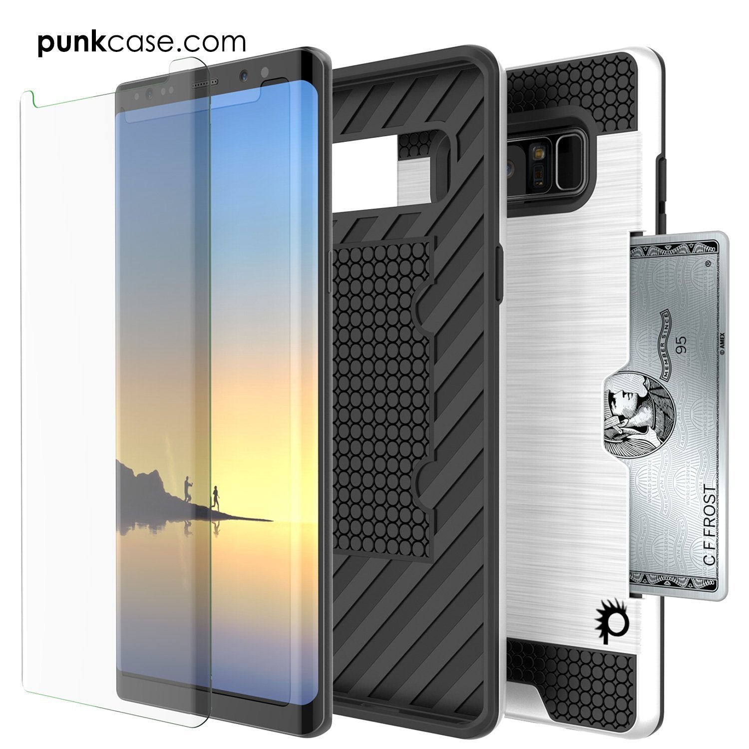 Galaxy Note 8 PunkCase, [SLOT Series] Slim Fit Cover [White]