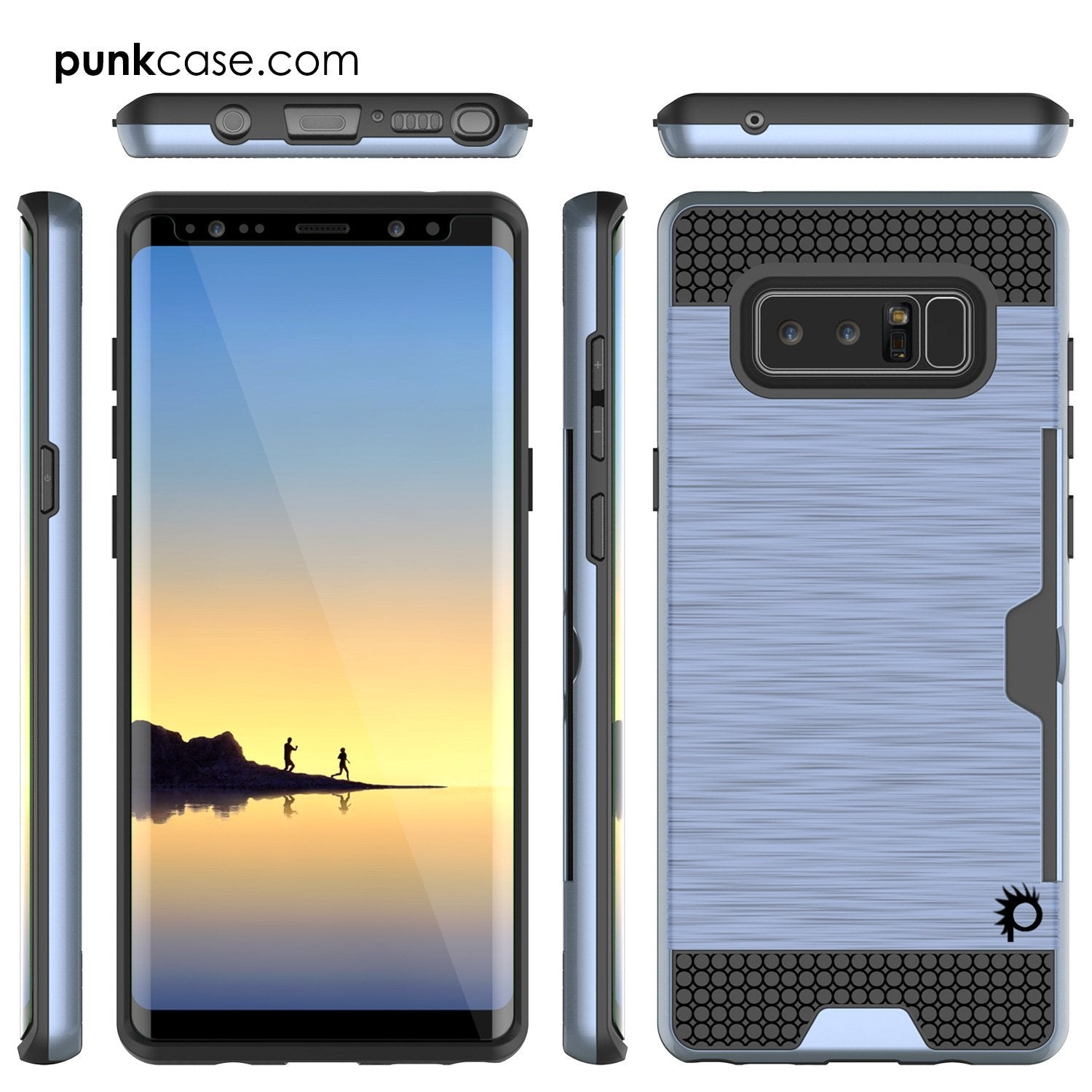Galaxy Note 8 Case, Punkcase [SLOT Series] Slim Fit  Note 8  [Grey]