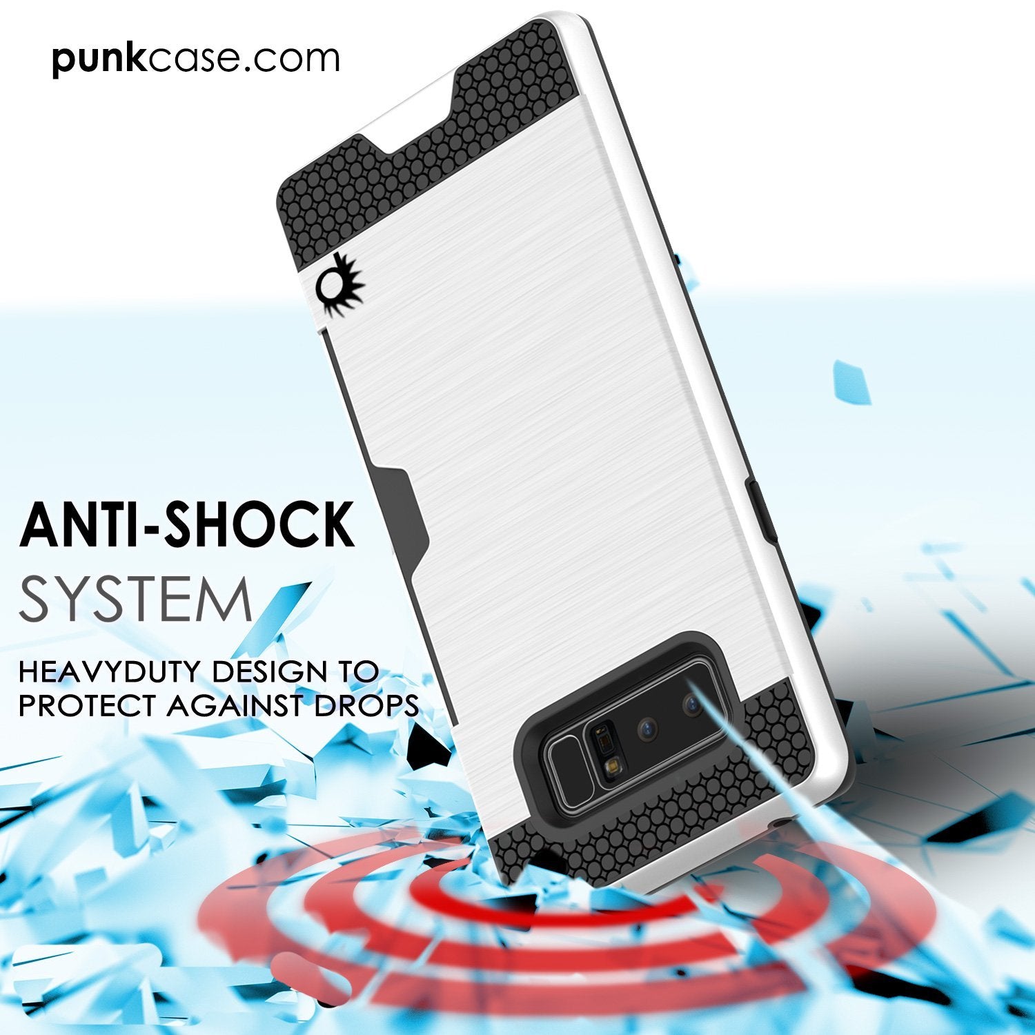 Galaxy Note 8 PunkCase, [SLOT Series] Slim Fit Cover [White]