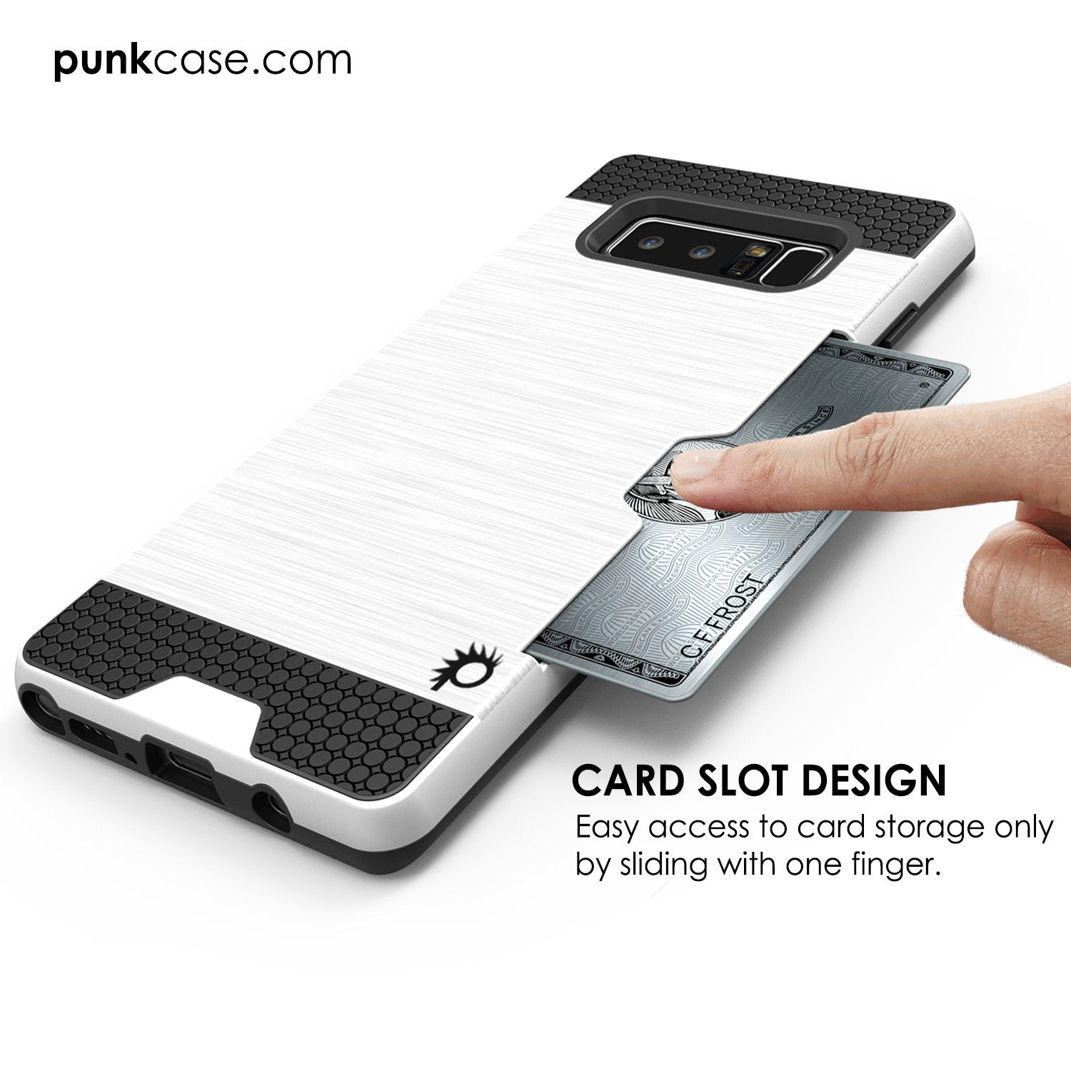 Galaxy Note 8 PunkCase, [SLOT Series] Slim Fit Cover [White]
