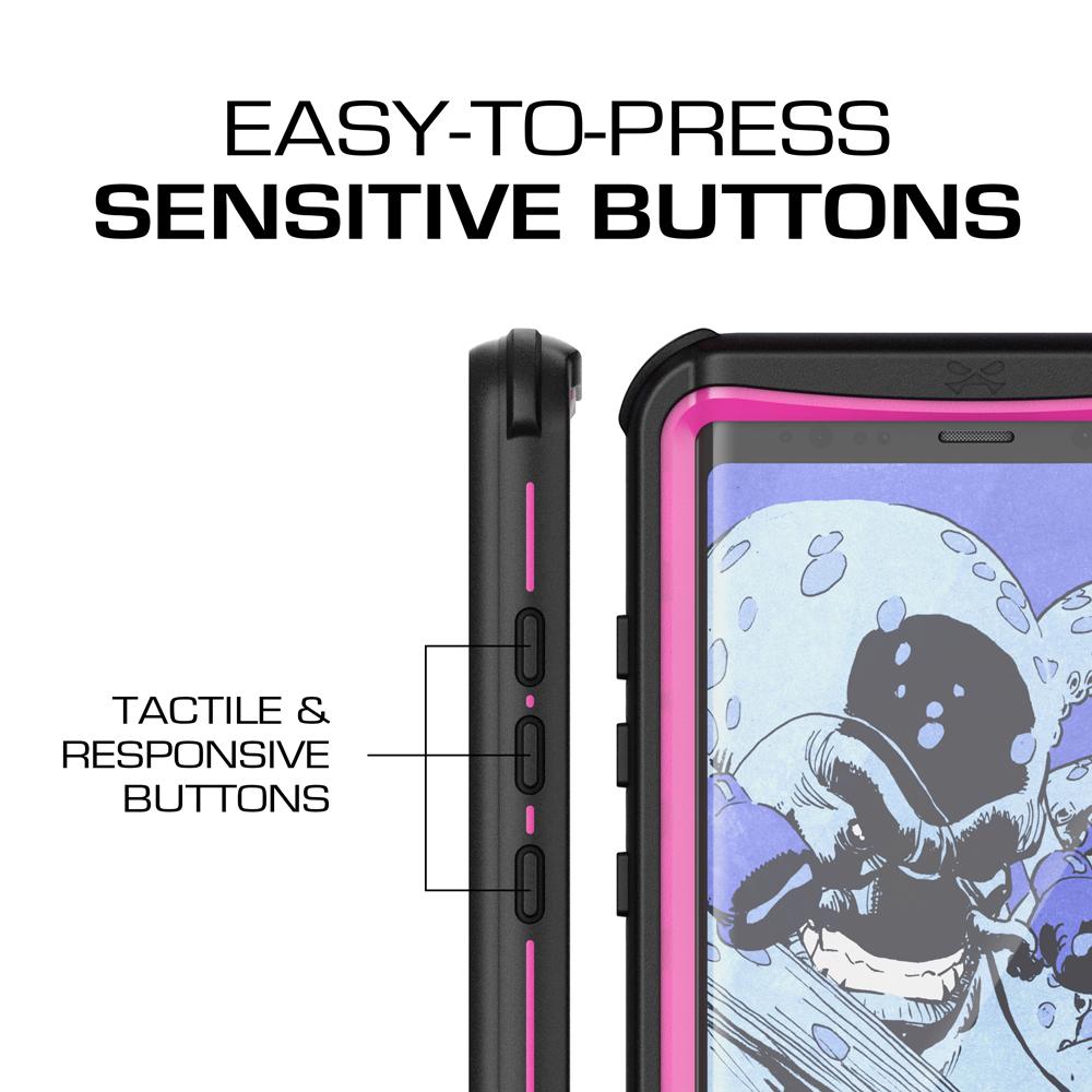 Galaxy Note 8, Ghostek Nautical PunkCase Armor Waterproof, Pink