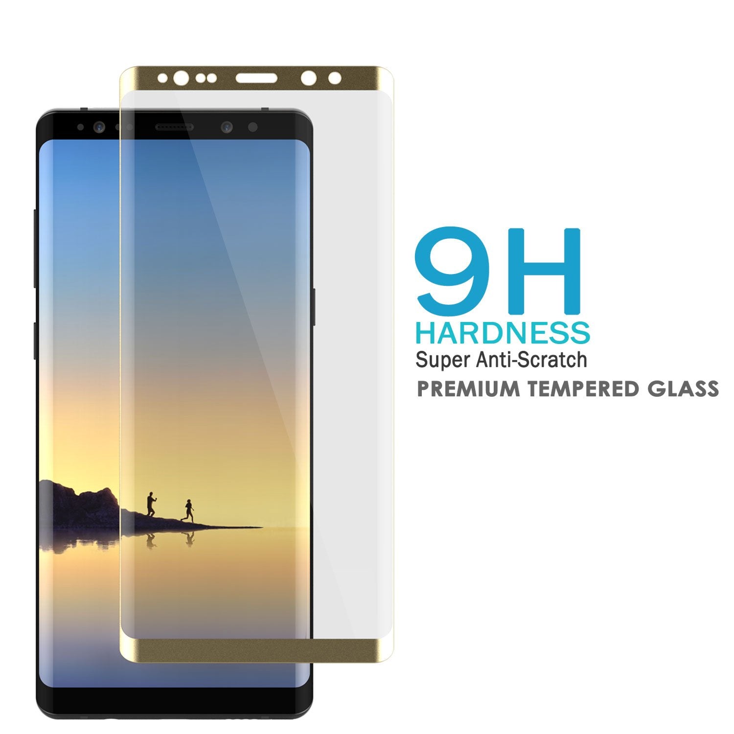 Galaxy Note 8  Black Punkcase SHIELD Tempered Glass Screen Protector