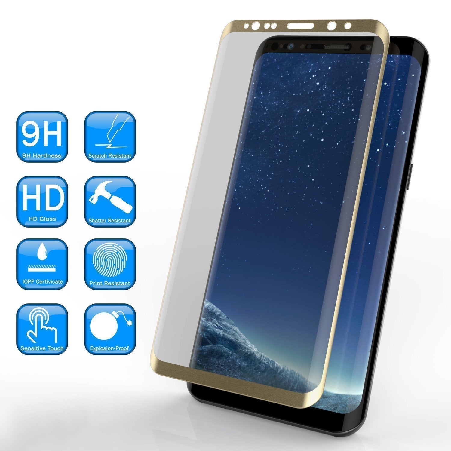 Galaxy S21+ Plus Gold Punkcase Glass SHIELD Tempered Glass Screen Protector 0.33mm Thick 9H Glass