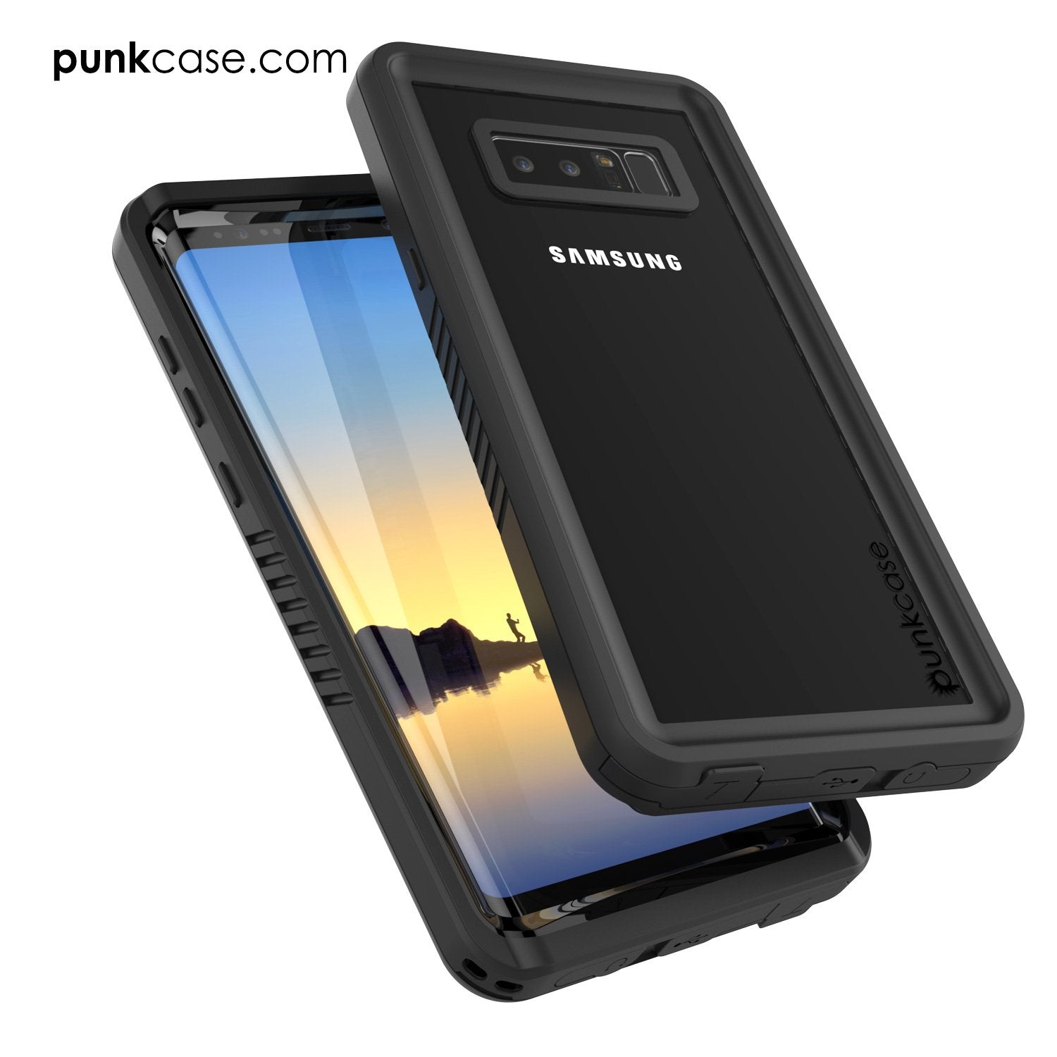Galaxy Note 8 Punkcase Extreme Series W/ Built In Screen Case, Black