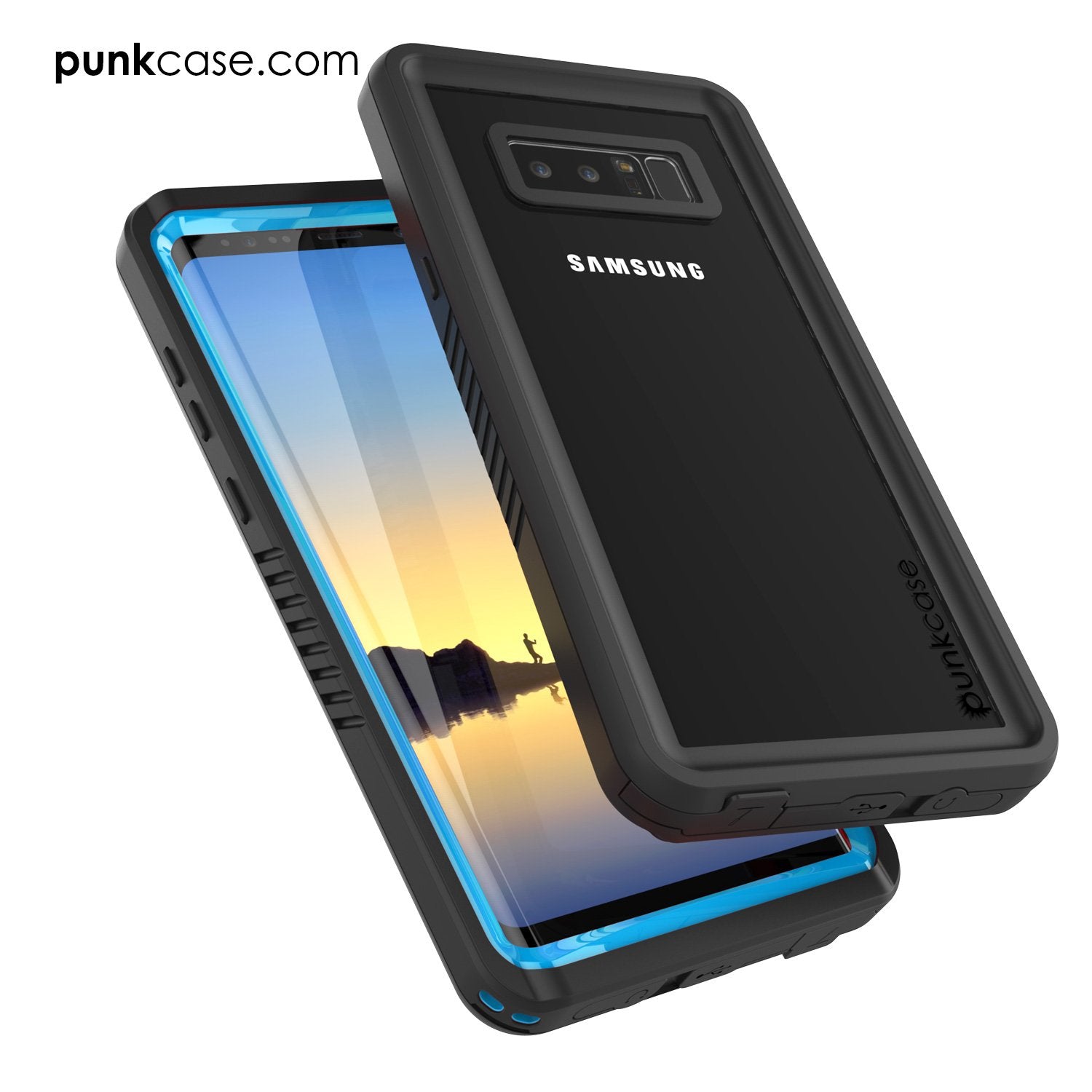 Galaxy Note 8 Waterproof Case, Punkcase [Extreme Series] [Light Blue]
