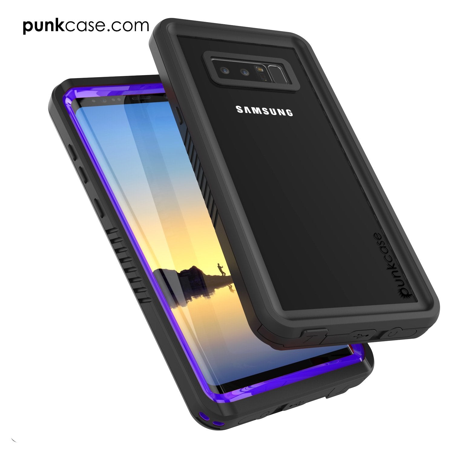 Galaxy Note 8 Waterproof Case, Punkcase [Extreme Series] [Purple]