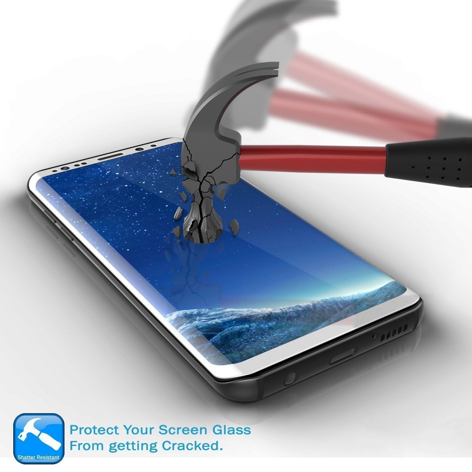 Galaxy S20+ Plus White Punkcase Glass SHIELD Tempered Glass Screen Protector 0.33mm Thick 9H Glass