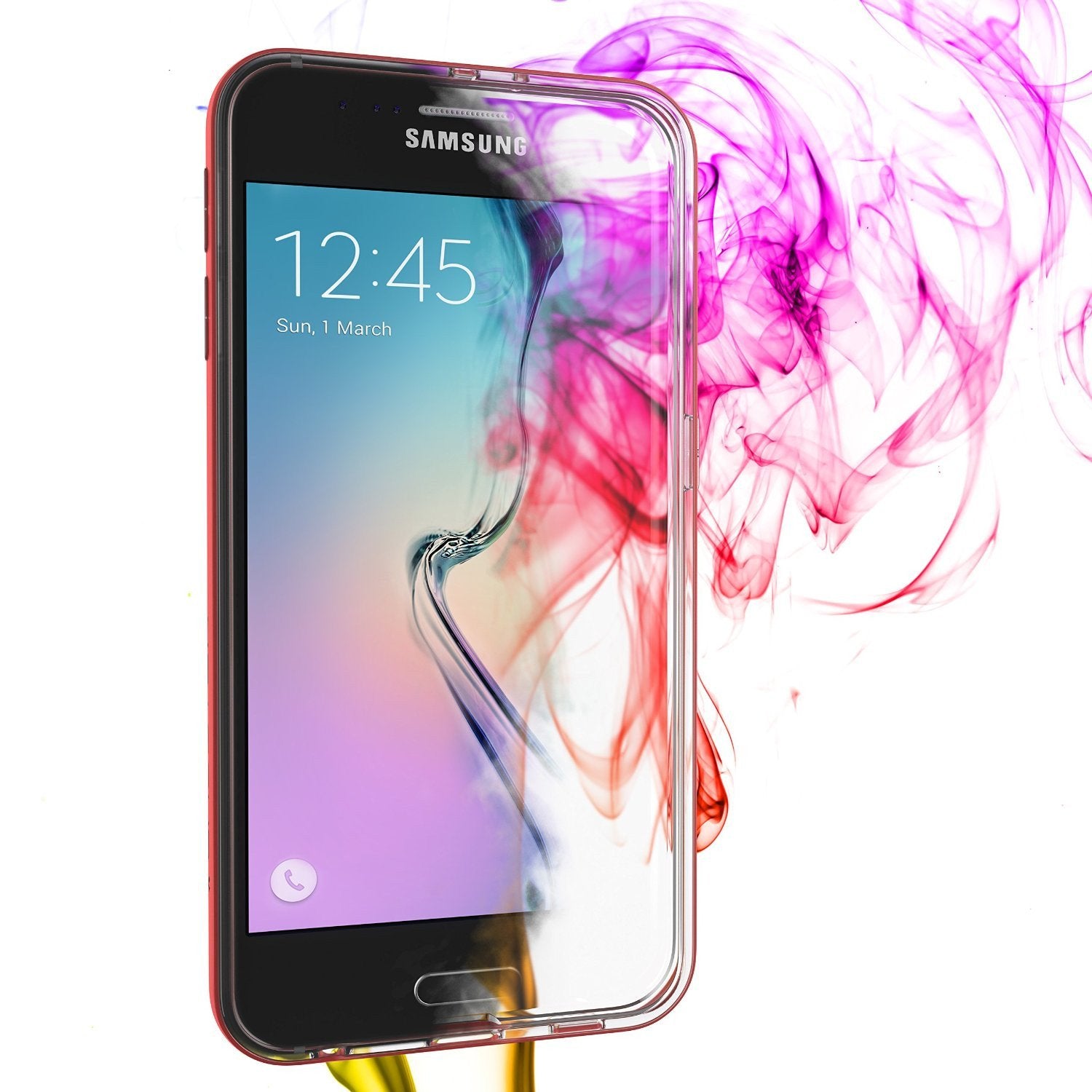 Galaxy S6 Case, Ghostek Cloak Series Red  Slim Premium Protective Hybrid Impact Glass Armor